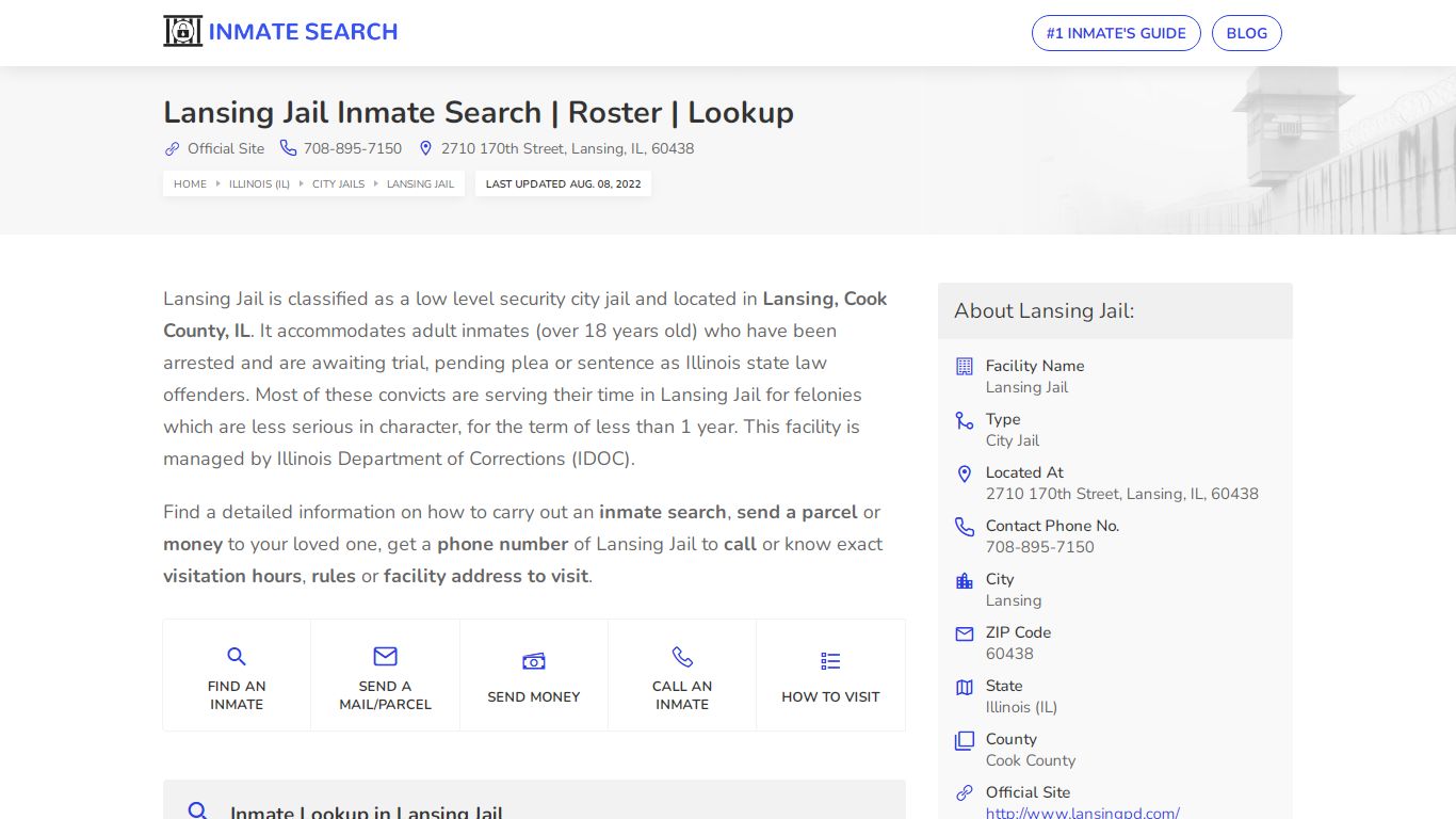 Lansing Jail Inmate Search | Roster | Lookup